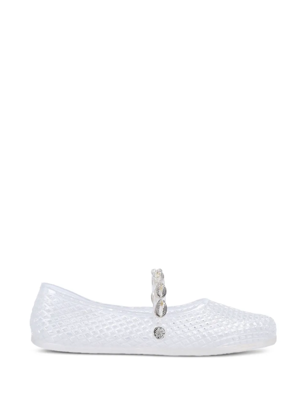 Ancient Greek Sandals shell embellished ballet flats - Bianco