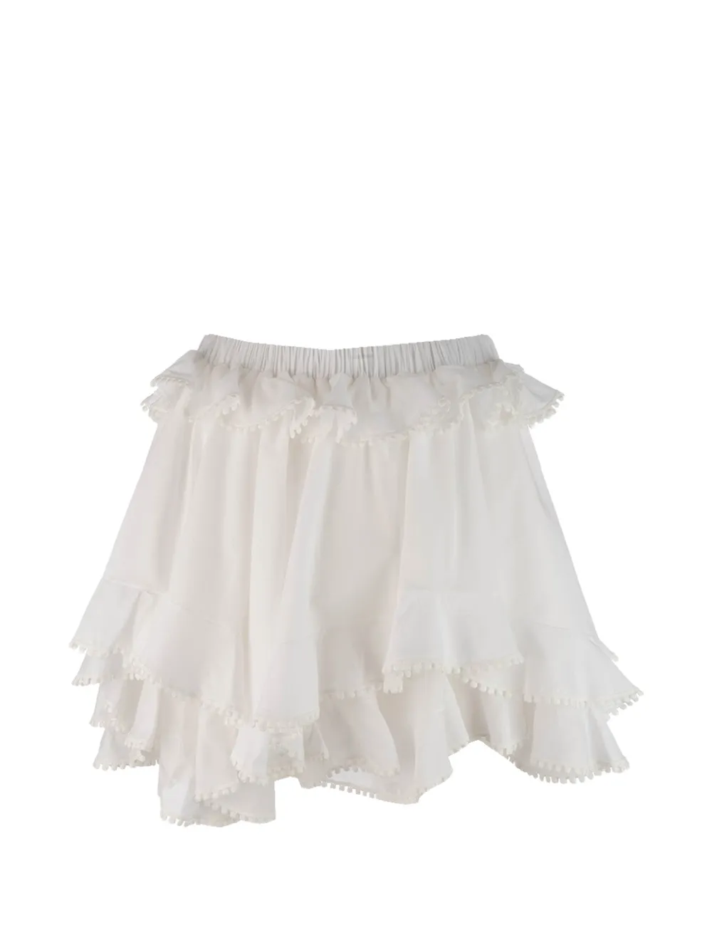 Les Filles d'Eva ruffled tiered mini skirt - Bianco