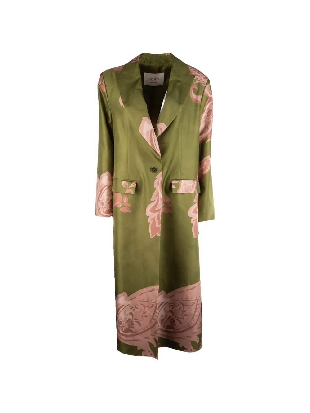 CO.GO paisley coat - Grün