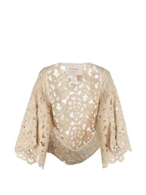 CO.GO floral-embellished jacket