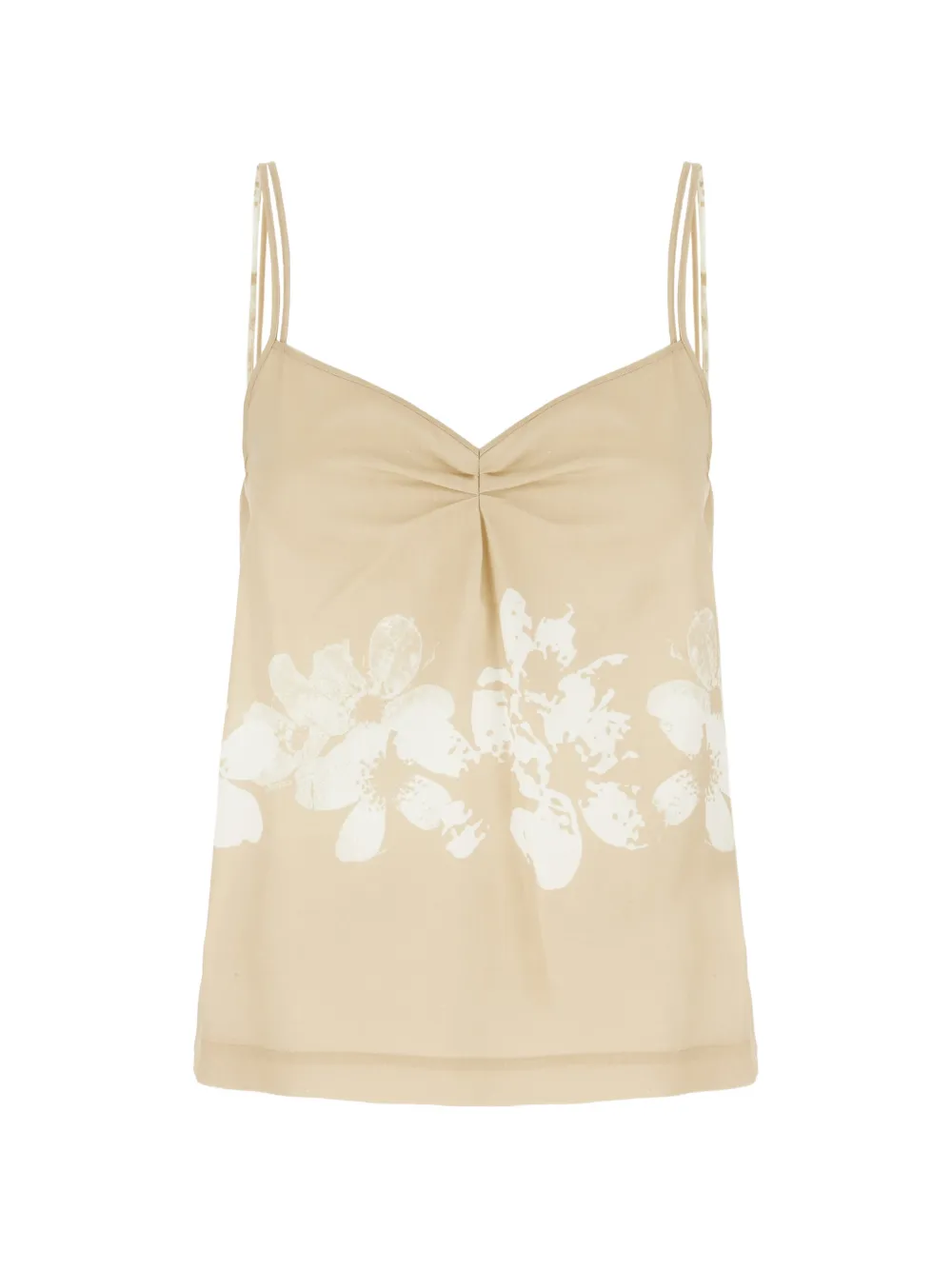 Iceberg floral-print linen top - Toni neutri