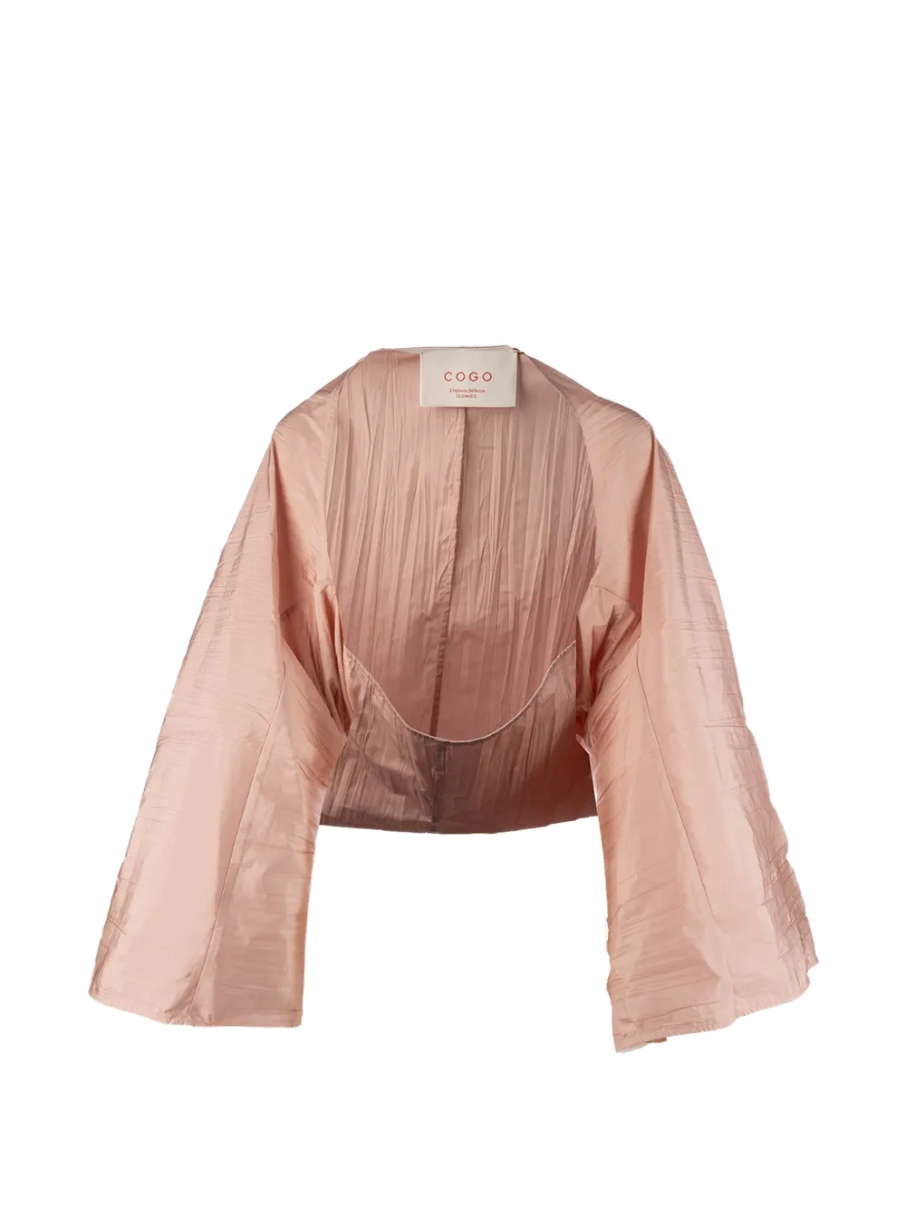 CO.GO long-sleeved linen cropped jacket - Rosa