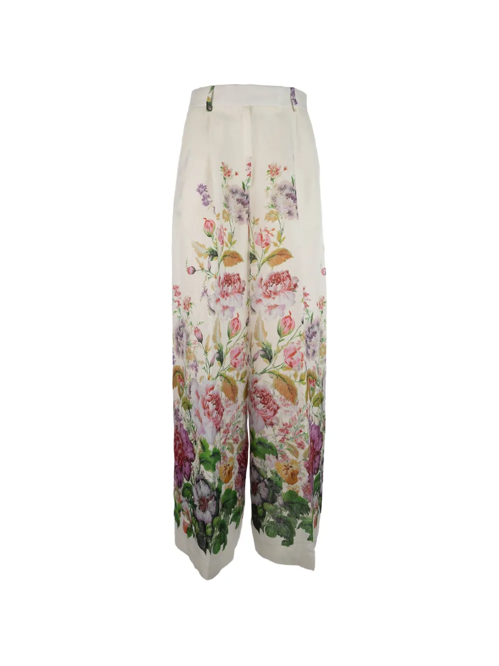 CO.GO floral-print linen trousers - Toni neutri
