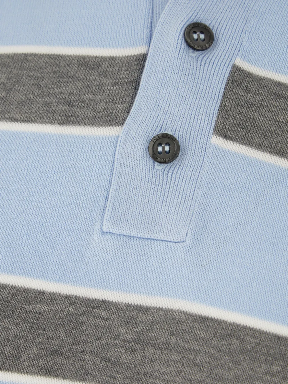Iceberg Katoenen gestreept poloshirt Blauw