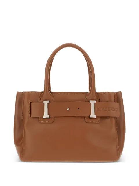 Iceberg logo-detail leather handbag