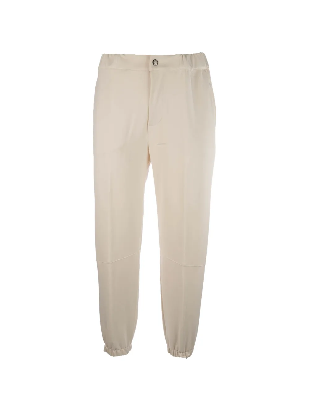 Kired button-fastening elasticated-hem trousers - Bianco