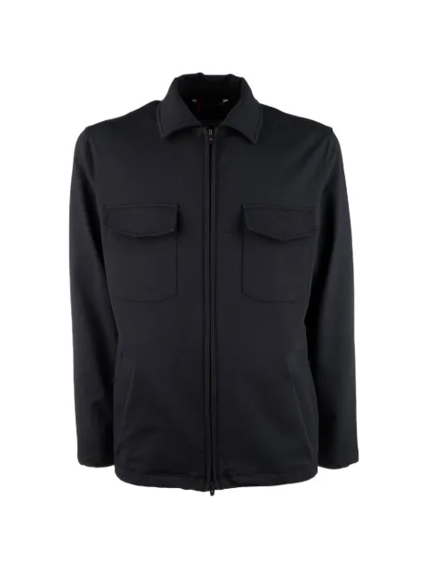 Kired pocket-detail zip-up shirt jacket