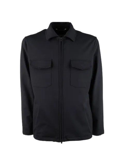 Kired pocket-detail zip-up shirt jacket