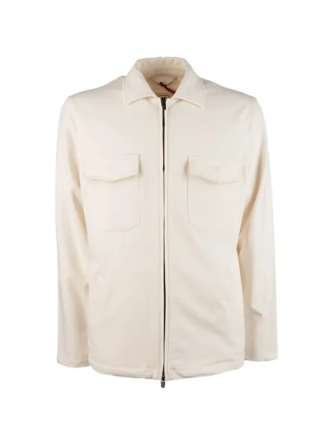 Kired pocket-detail zip-up shirt jacket