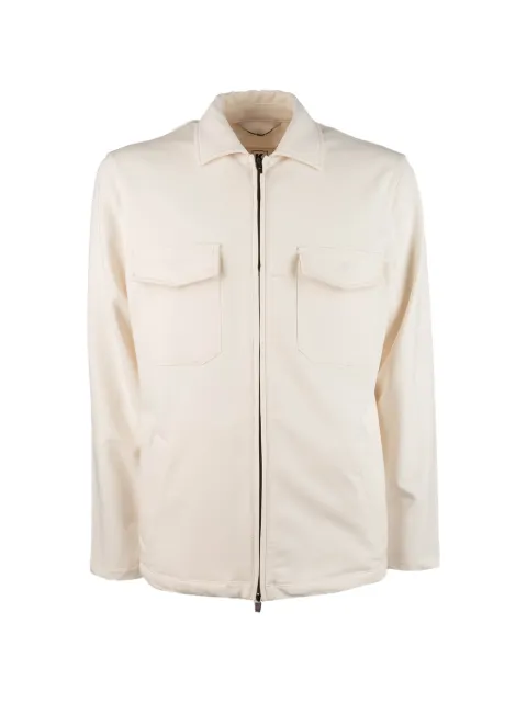 Kired pocket-detail zip-up shirt jacket