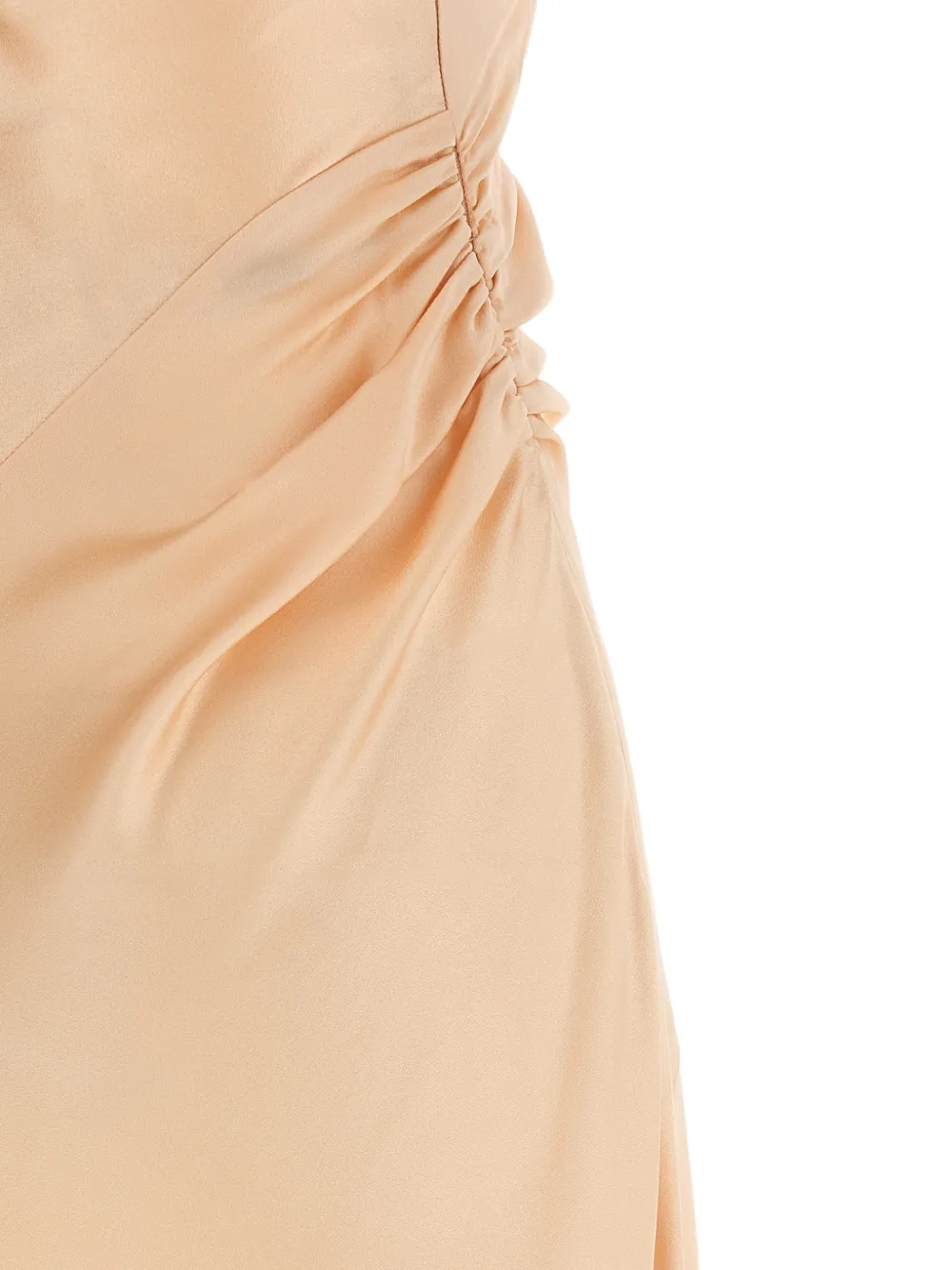 Victoria Beckham Asymmetrische jurk met gedraaid detail Beige