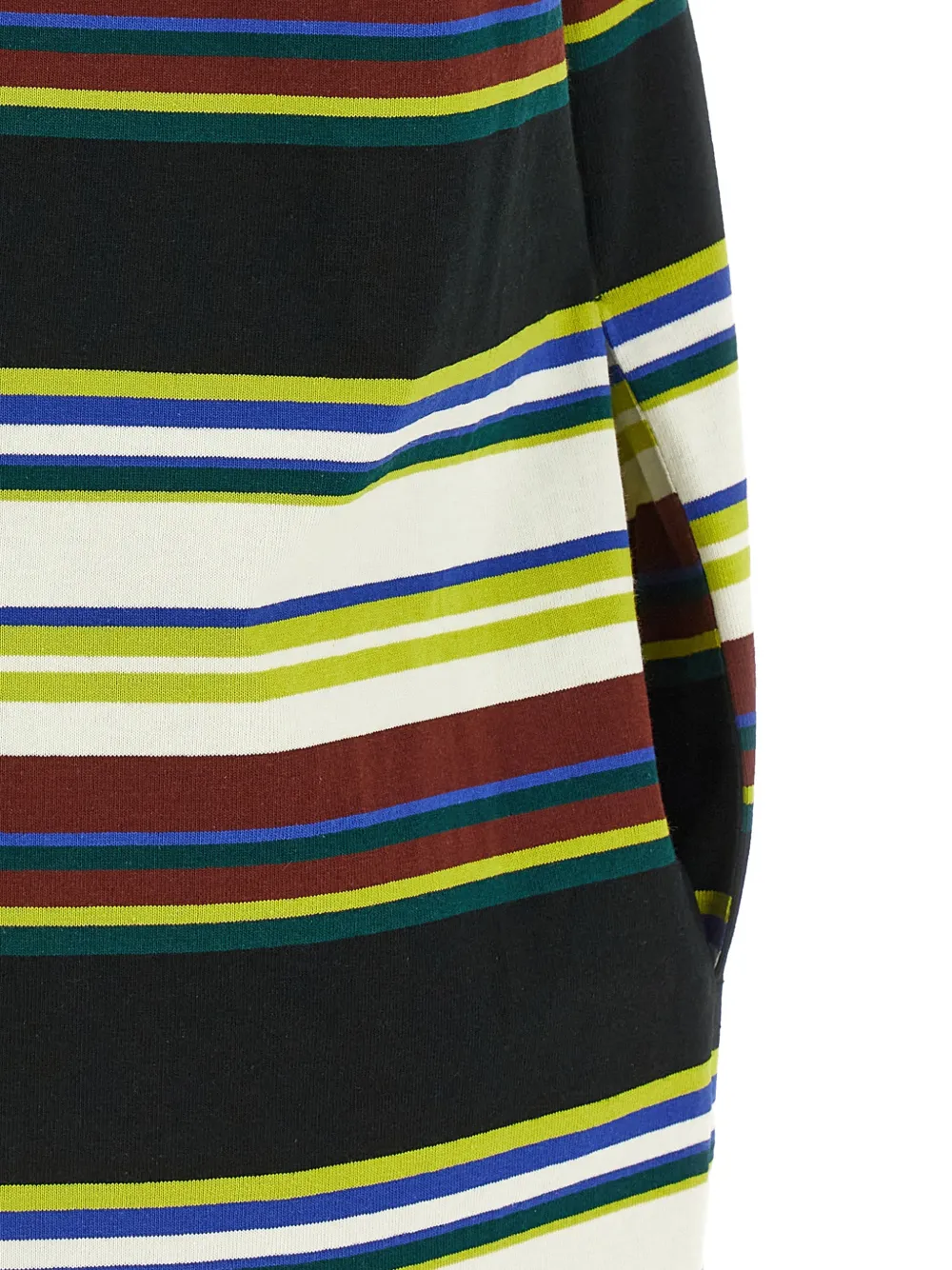 sacai Gestreepte T-shirtjurk Zwart
