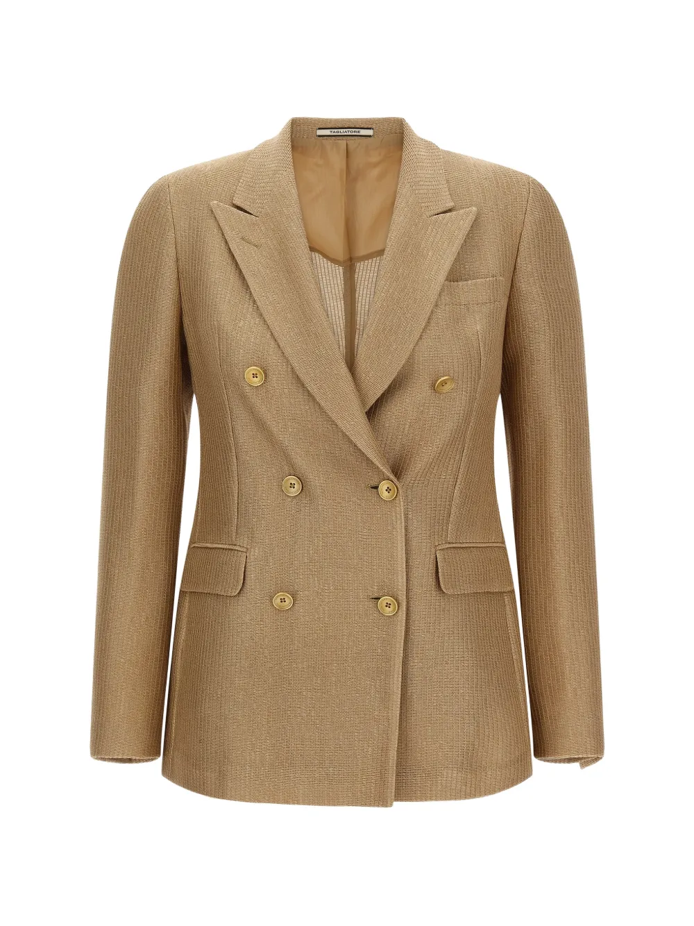 Tagliatore double-breasted peak-lapels blazer - Nude