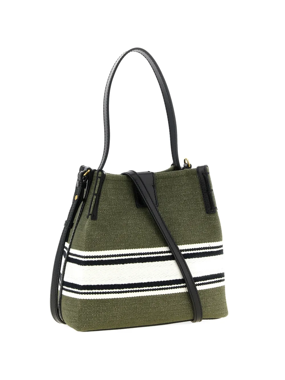 Balmain Canvas bucket-tas met intarsia logo Groen