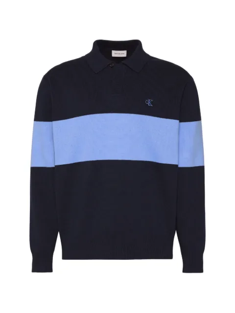Calvin Klein striped V-neck sweater