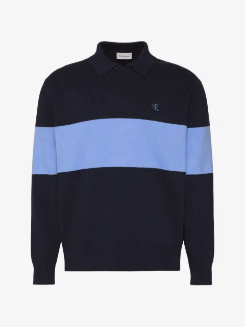 Calvin Klein striped V-neck sweater