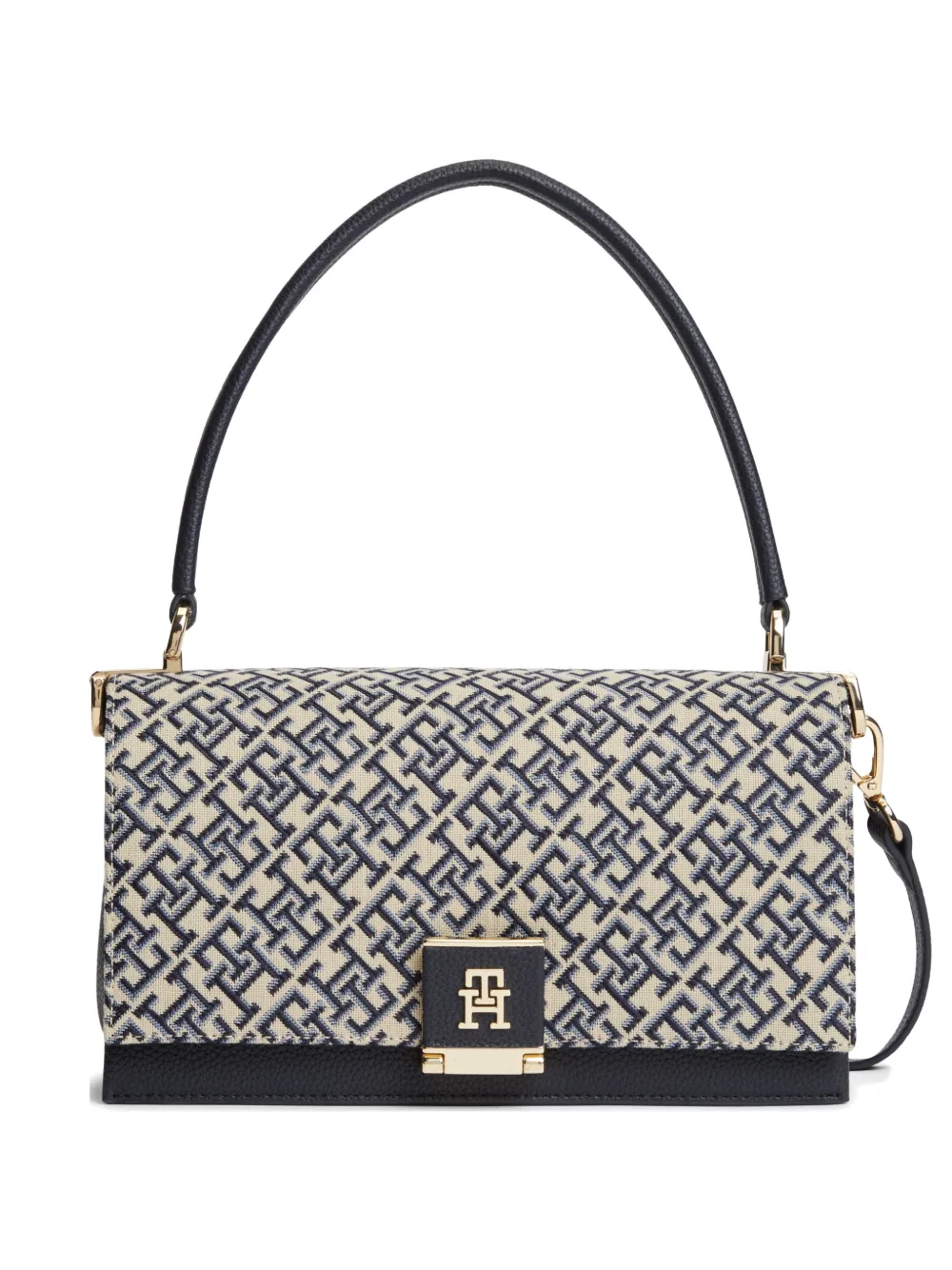 Tommy Hilfiger monogram-pattern shoulder bag - Blu
