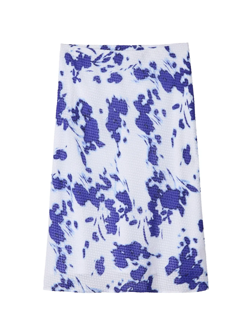 Calvin Klein abstract-print textured midi skirt - Bianco