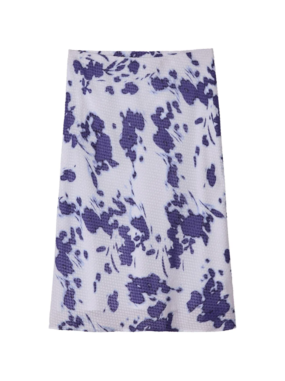 Calvin Klein abstract-print textured midi skirt - Bianco