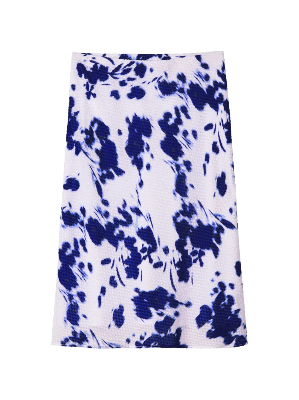 Calvin Klein abstract-print textured midi skirt - Bianco
