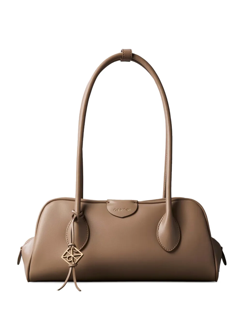 Calvin Klein logo-pendant shoulder bag - Toni neutri
