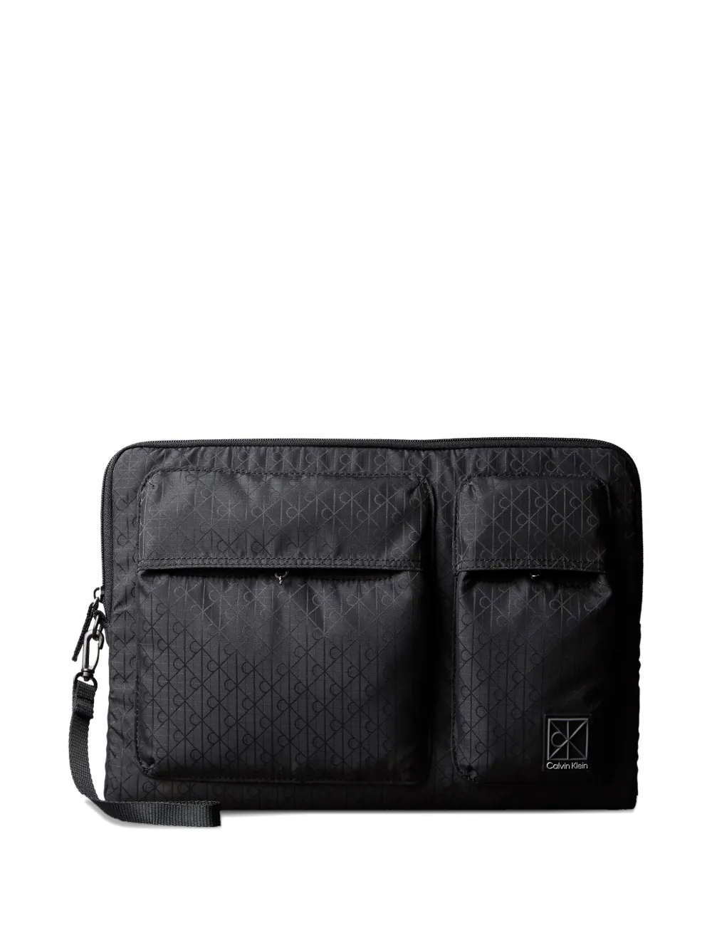 Calvin Klein monogram-pattern laptop bag | negro | Image 1