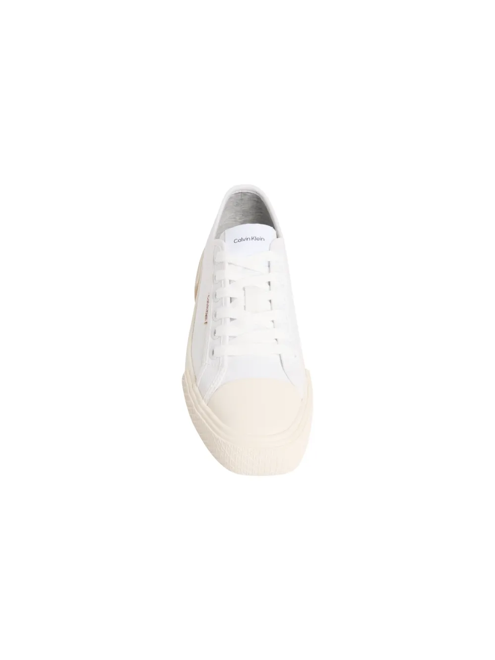 Calvin Klein Luna logo-patch platform sneakers Wit