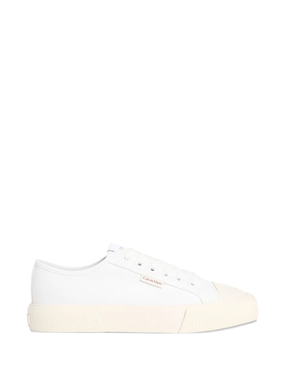 Calvin Klein Luna Logo-patch Platform Sneakers In White