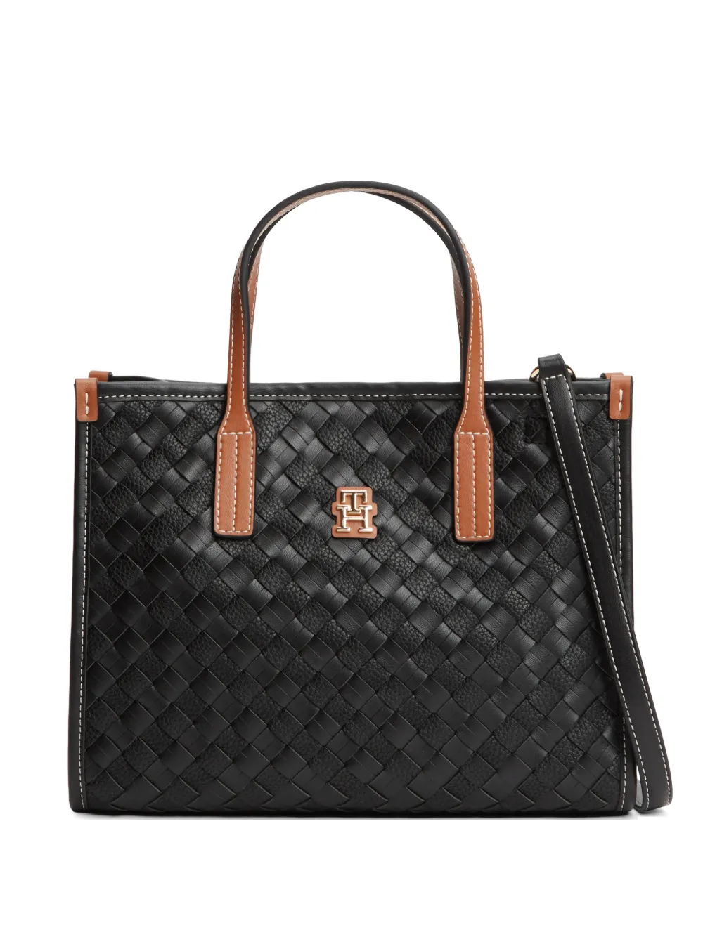 Tommy Hilfiger logo-plaque tote bag - Nero