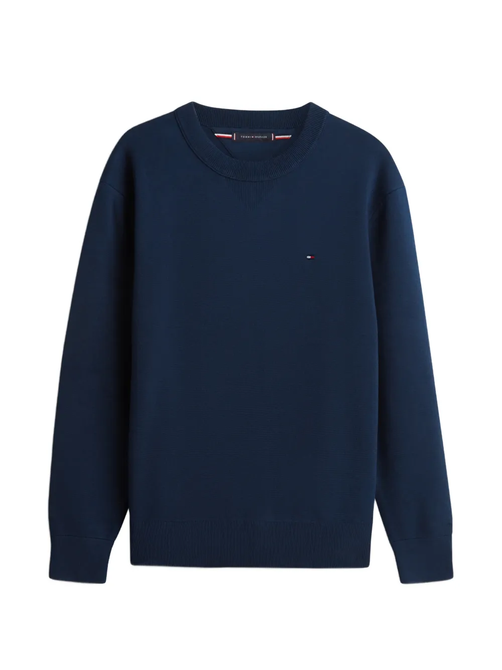 Tommy Hilfiger logo-embroidered crew-neck sweater - Blu