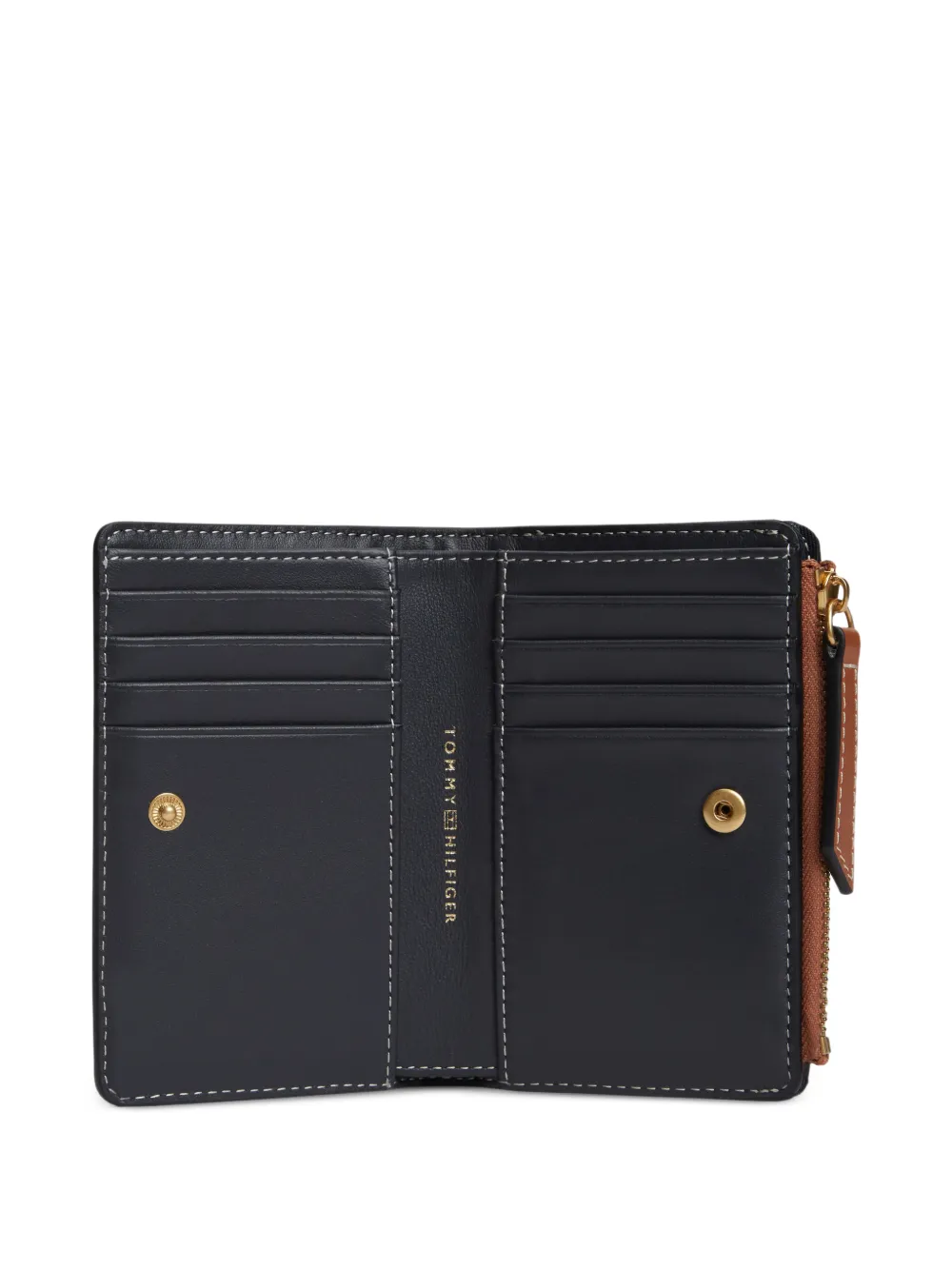  Tommy Hilfiger Portafoglio Con Placca Logo - Marrone 