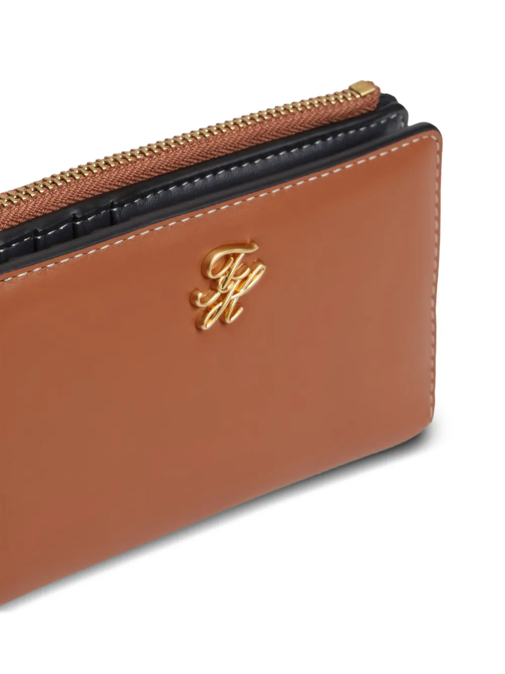 Tommy Hilfiger Portemonnee met logoplakkaat Bruin
