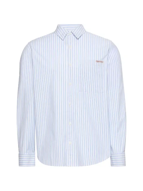 Calvin Klein striped-pattern button-down shirt