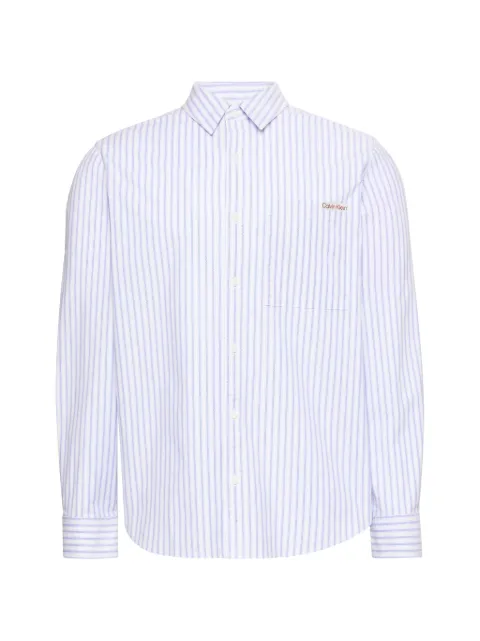 Calvin Klein striped-pattern button-down shirt