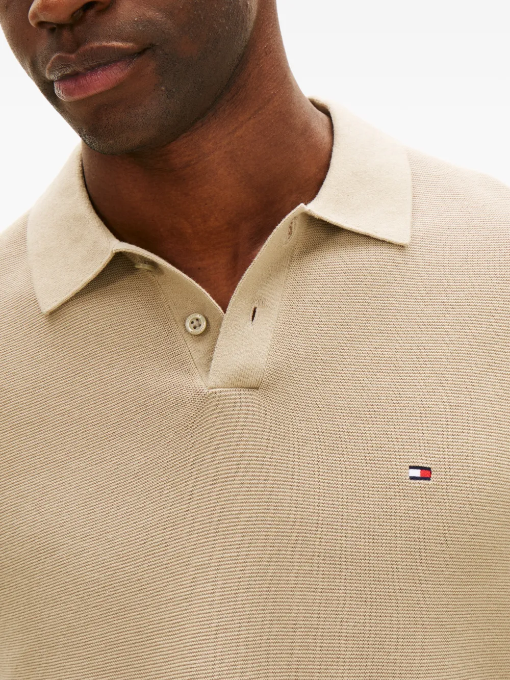 Tommy Hilfiger Poloshirt met korte mouwen Beige