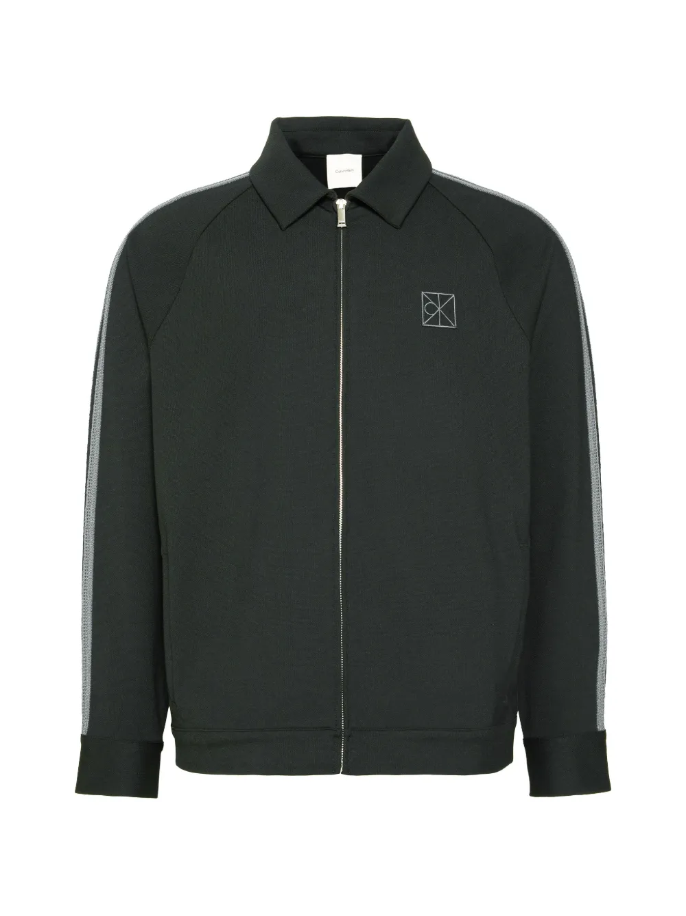 Calvin Klein Milano side-stripe logo-patch jacket - Verde