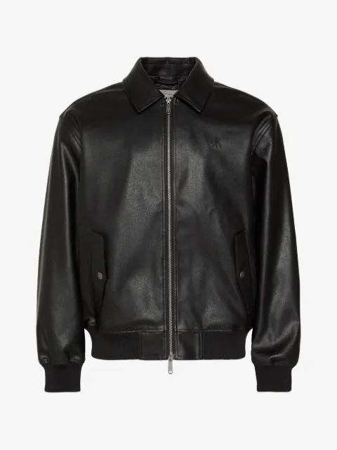 Calvin Klein logo-embroidered zip-up jacket