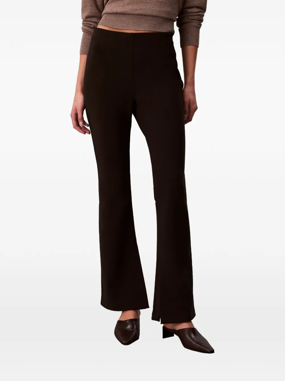 Calvin Klein split-hem trousers - Schwarz