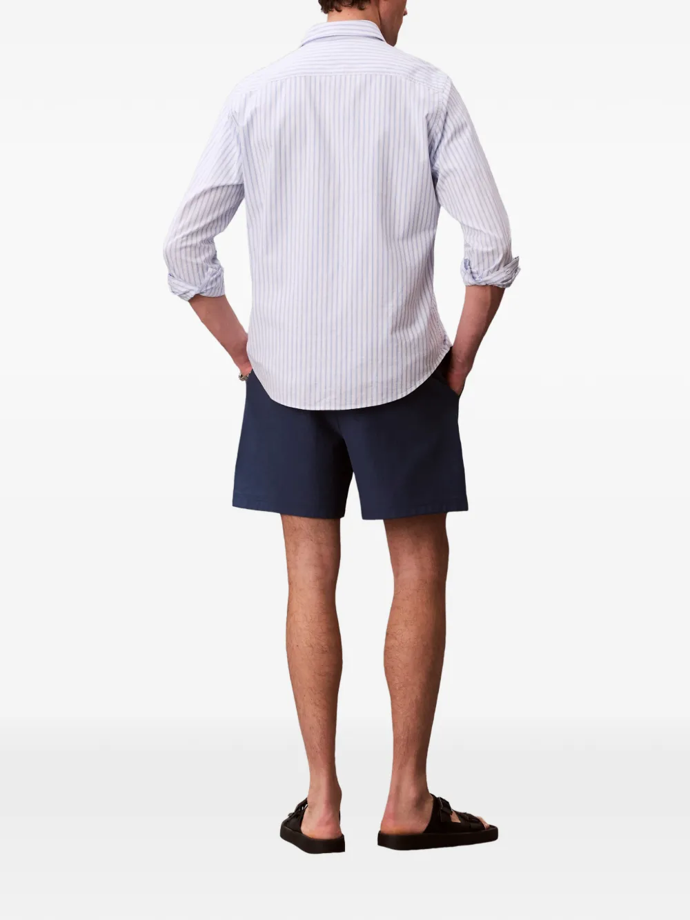 Calvin Klein Shorts met elastische taille Blauw
