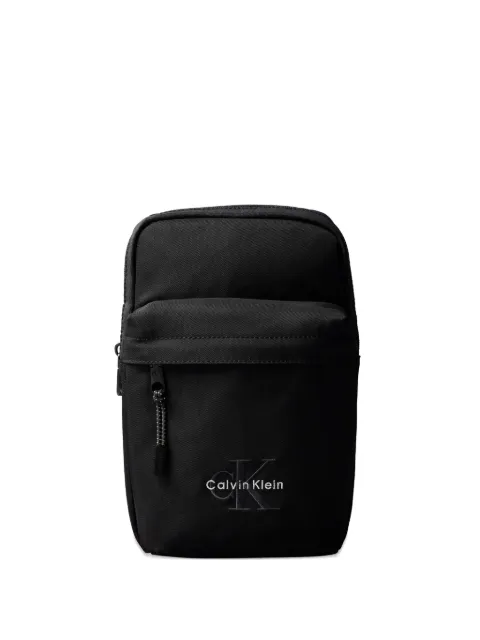 Calvin Klein logo-embroidered messenger bag
