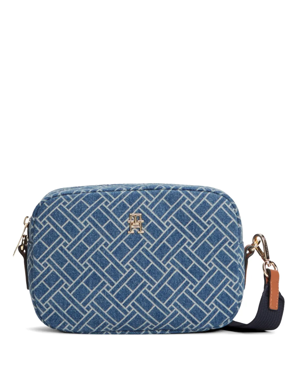 Tommy Hilfiger monogram-print shoulder bag - Blu