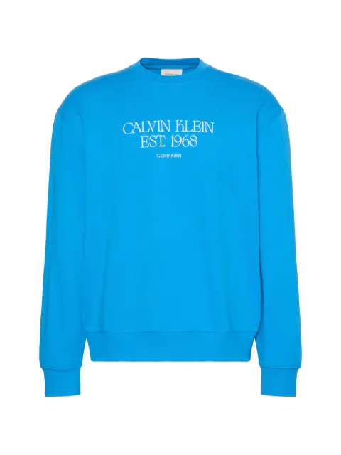 Calvin Klein logo-print crew-neck sweater