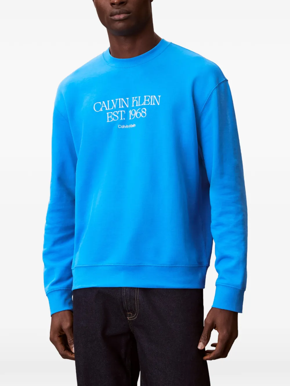 Calvin Klein Trui met logoprint Blauw