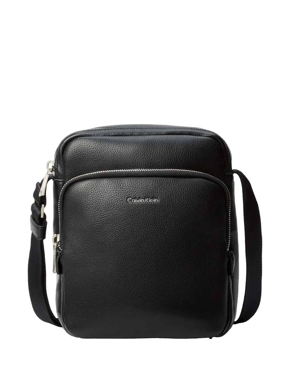 Calvin Klein pebbled-texture zip-fastening shoulder bag - Nero