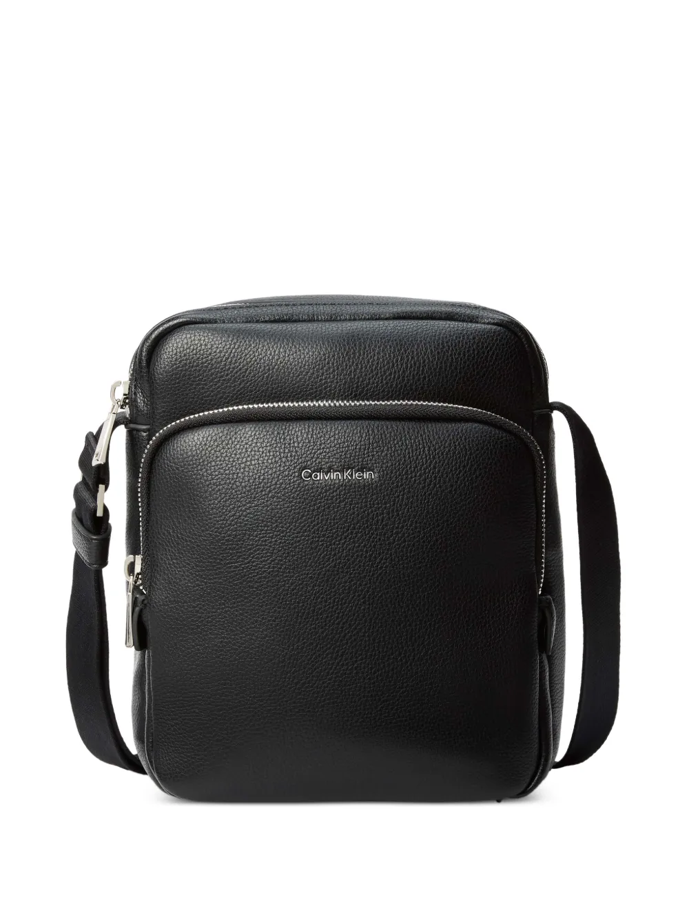 Calvin Klein pebbled-texture zip-fastening shoulder bag - Nero