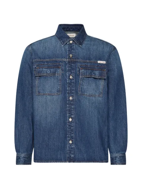 Calvin Klein logo-patch shirt