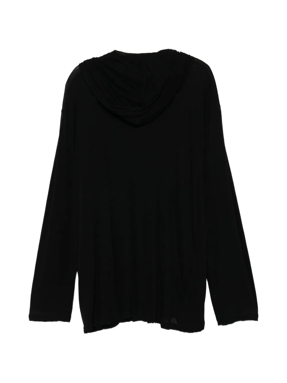 Yohji Yamamoto Trui met gedrapeerd detail Zwart