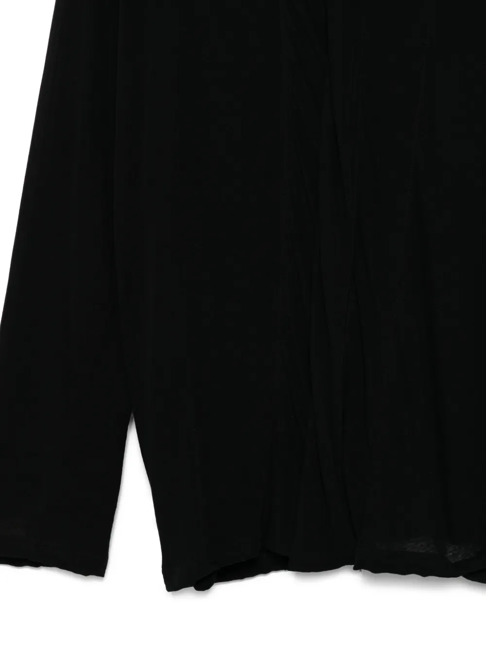 Yohji Yamamoto Trui met gedrapeerd detail Zwart