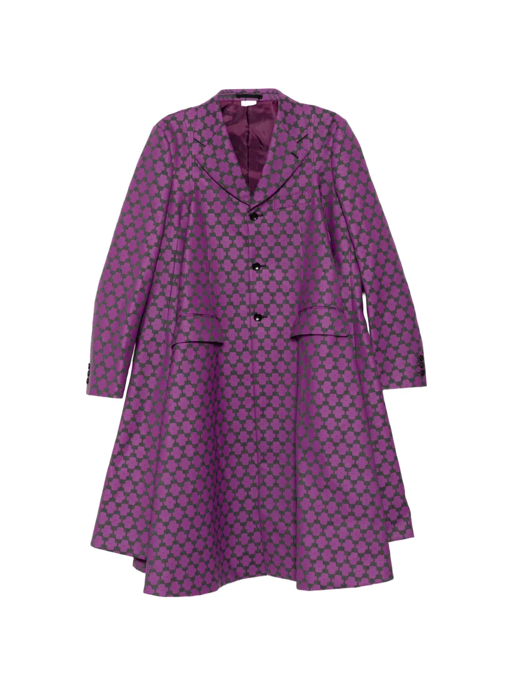 Comme des Garçons Homme Plus geometric-pattern single-breasted coat - Rosa