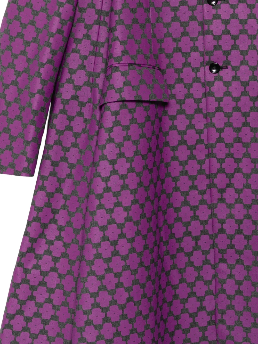 Comme des Garçons Homme Plus Jas met enkele rij knopen en geometrisch patroon Roze